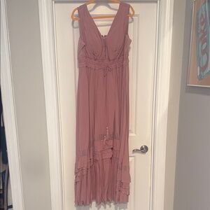 Elegant Mauve Maxi Dress